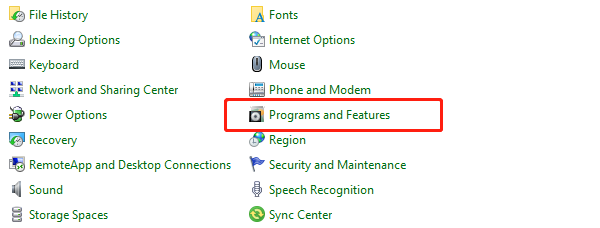 select-program-and-features