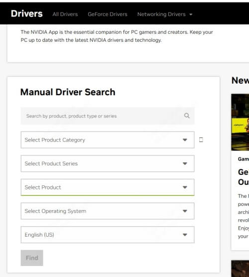 search-for-drivers-on-nvidia-websites