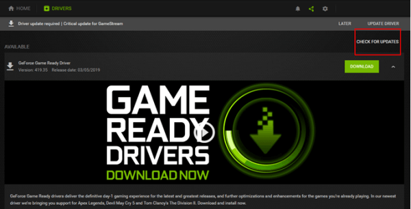 nvidia-check-for-driver-updates