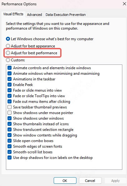 adjust-for-best-performance