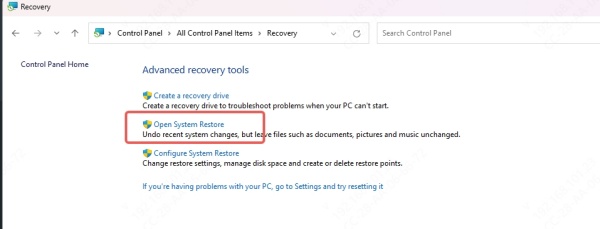 open-system-restore