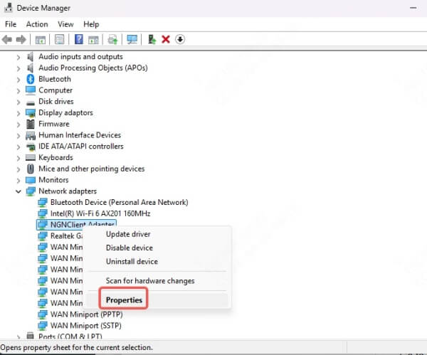 network-device-properties