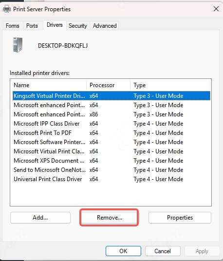 remove-printer-drivers
