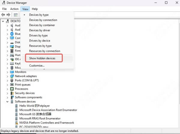 show-hidden-device