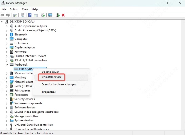 uninstall-keyboard-driver