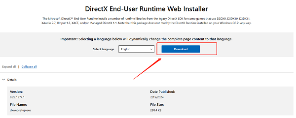 download-DirectX-End-User-Runtime-Web-Installer