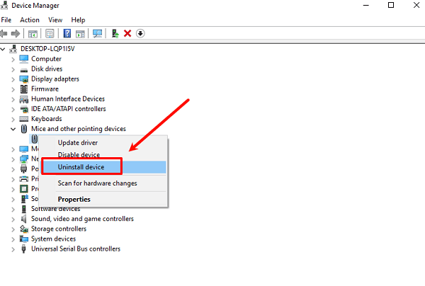 select-uninstall-device