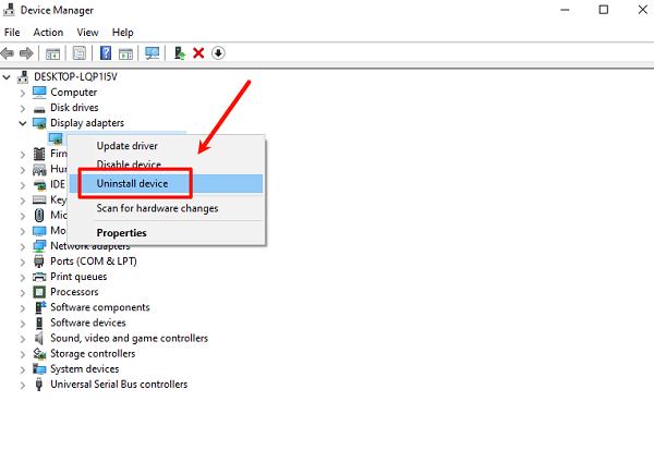 select-uninstall-device