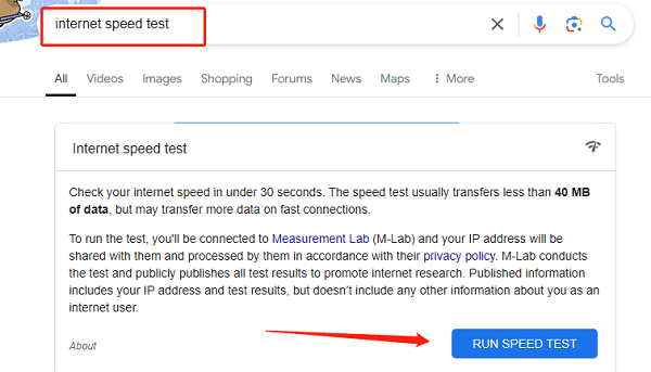 run-speed-test