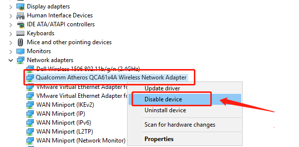 click-disable-device