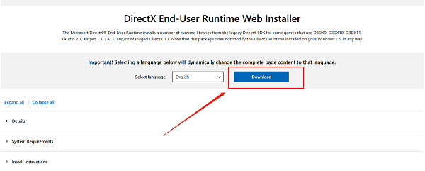 download-DirectX-End-User-Runtime