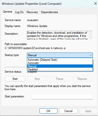 disable-windows-update-startup