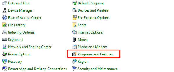 select-programs-and-features