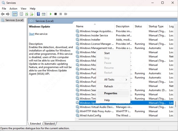 windows-update-properties