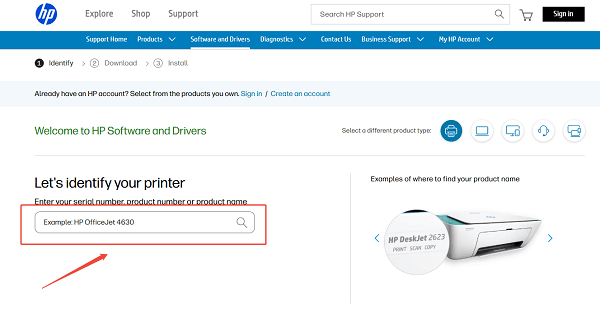 search-for-your-printer-model