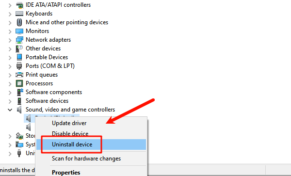 select-uninstall-device