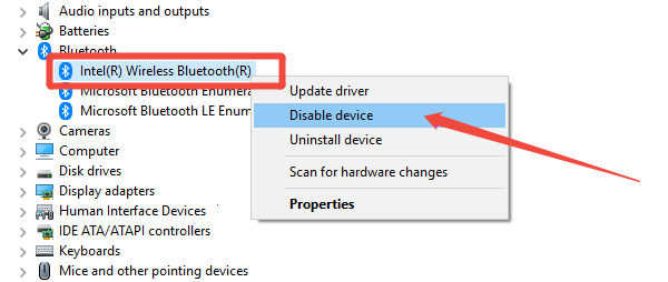select-disable-device
