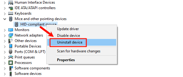 select-uninstall-device