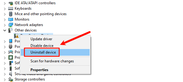 select-uninstall-device