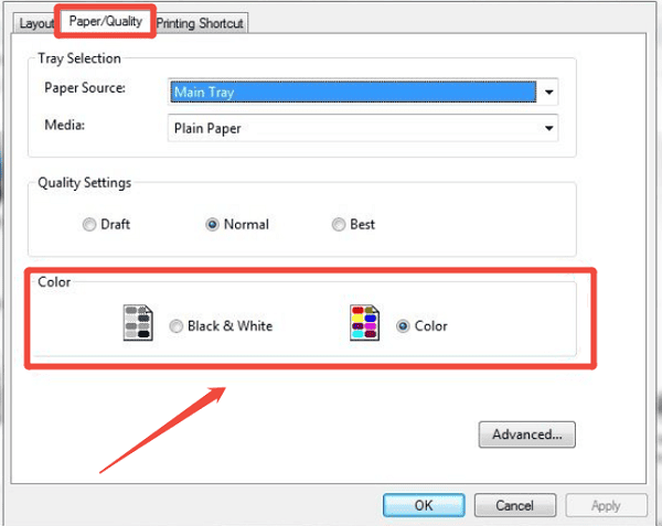 check-printer-settings