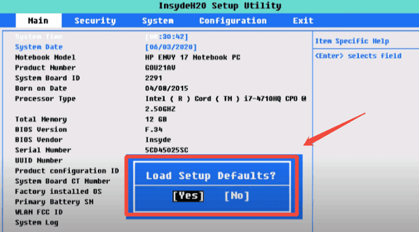 look-for-load-setup-defaults