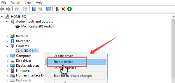 select-enable-device