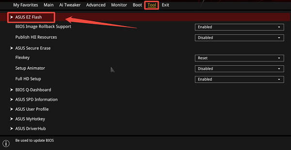 navigate-to-ASUS-EZ-Flash