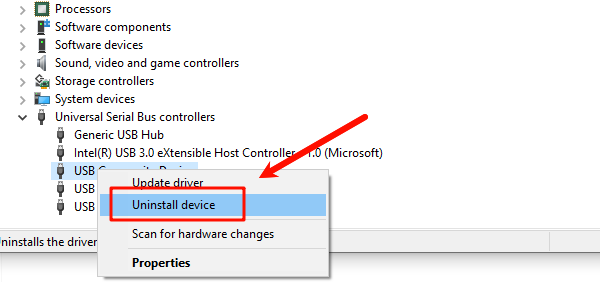 select-uninstall-device