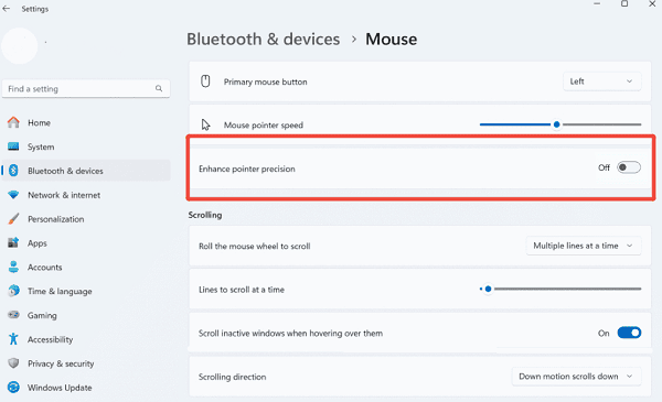 turn-off-enhance-pointer-precision