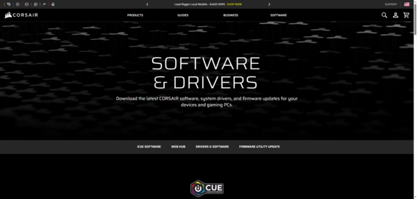 corsair-downloads-page